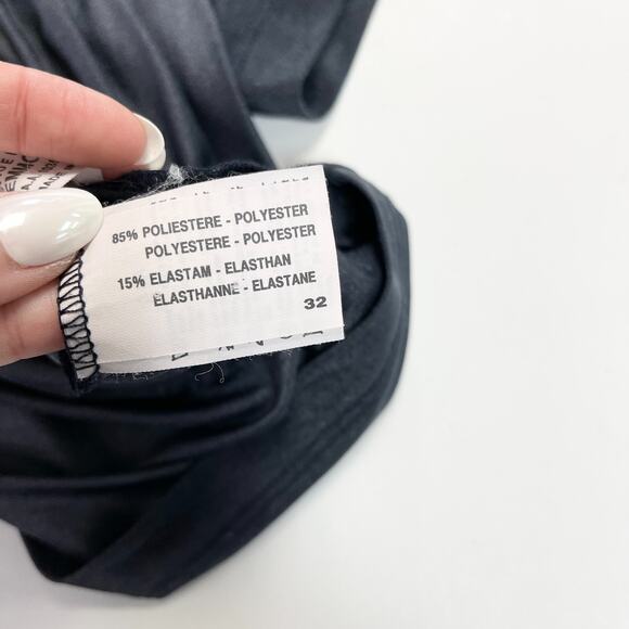 Valentino Jeans T-Shirt L Black Stretch Designer Tee Minimalist Streetwear Slim‎ - Picture 8 of 10